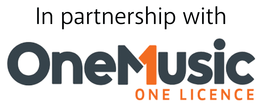 In partnership with OneMusic ONE LICENSE Logo